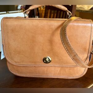 Vintage Leather Satchel made in Paraguay.